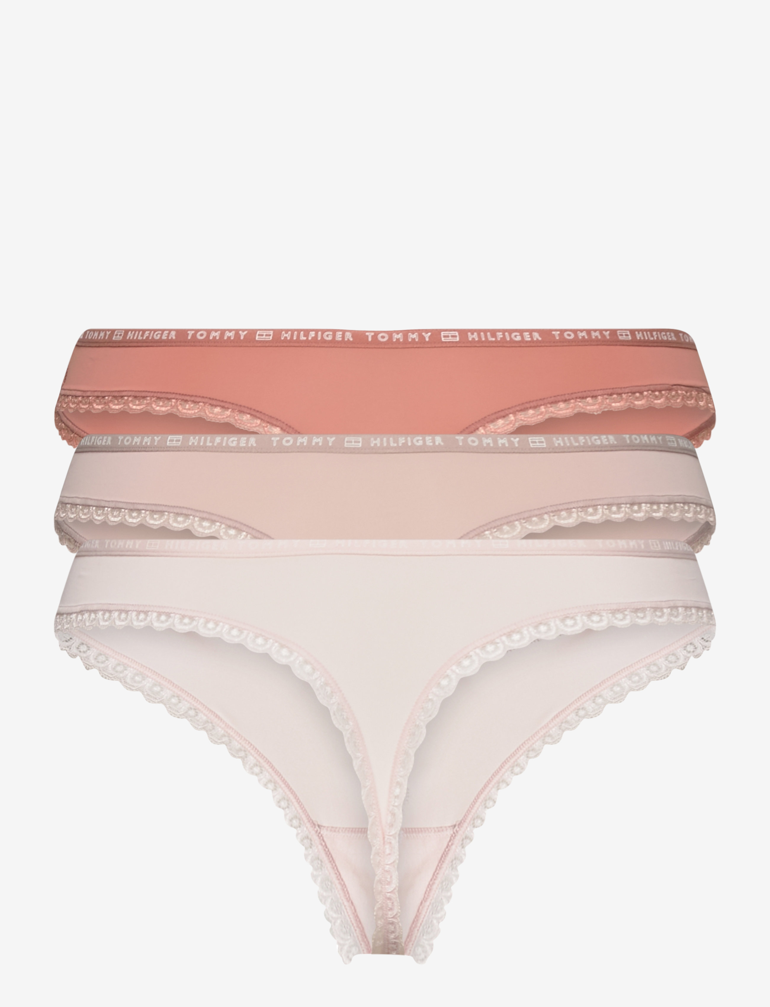 Tommy Hilfiger - 3P THONG - mineralize/balanced beige/pale pink - 2