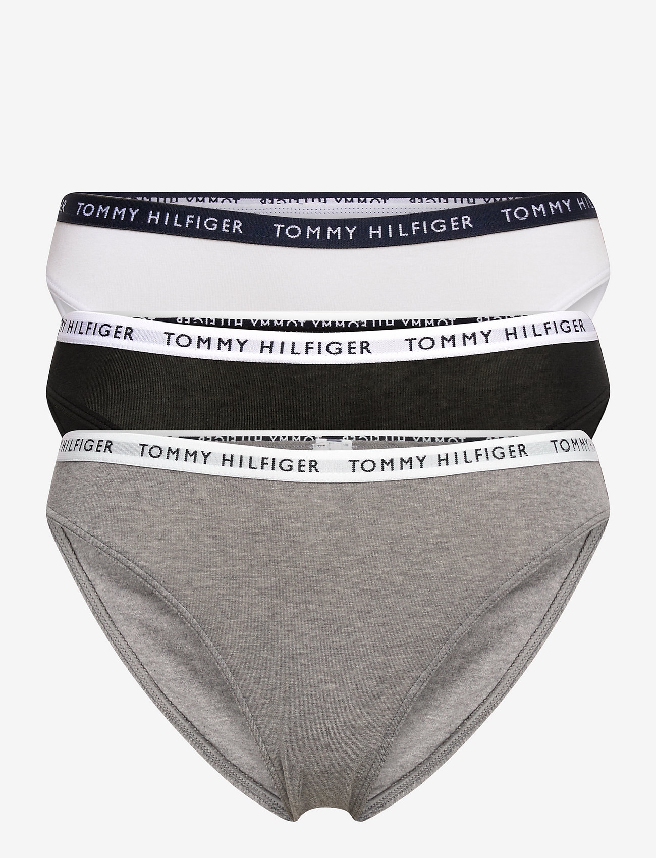 Tommy Hilfiger - 3P BIKINI - püksikud - medium grey htr white black - 1