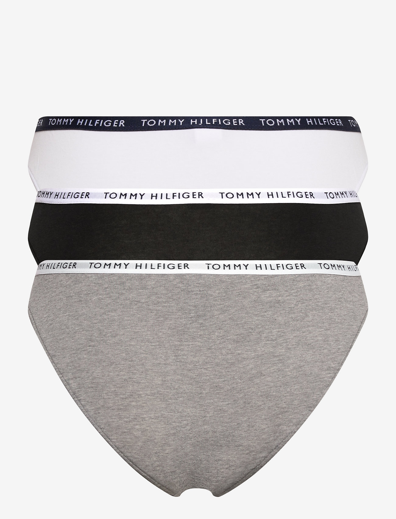 Tommy Hilfiger - 3P BIKINI - medium grey htr white black - 4
