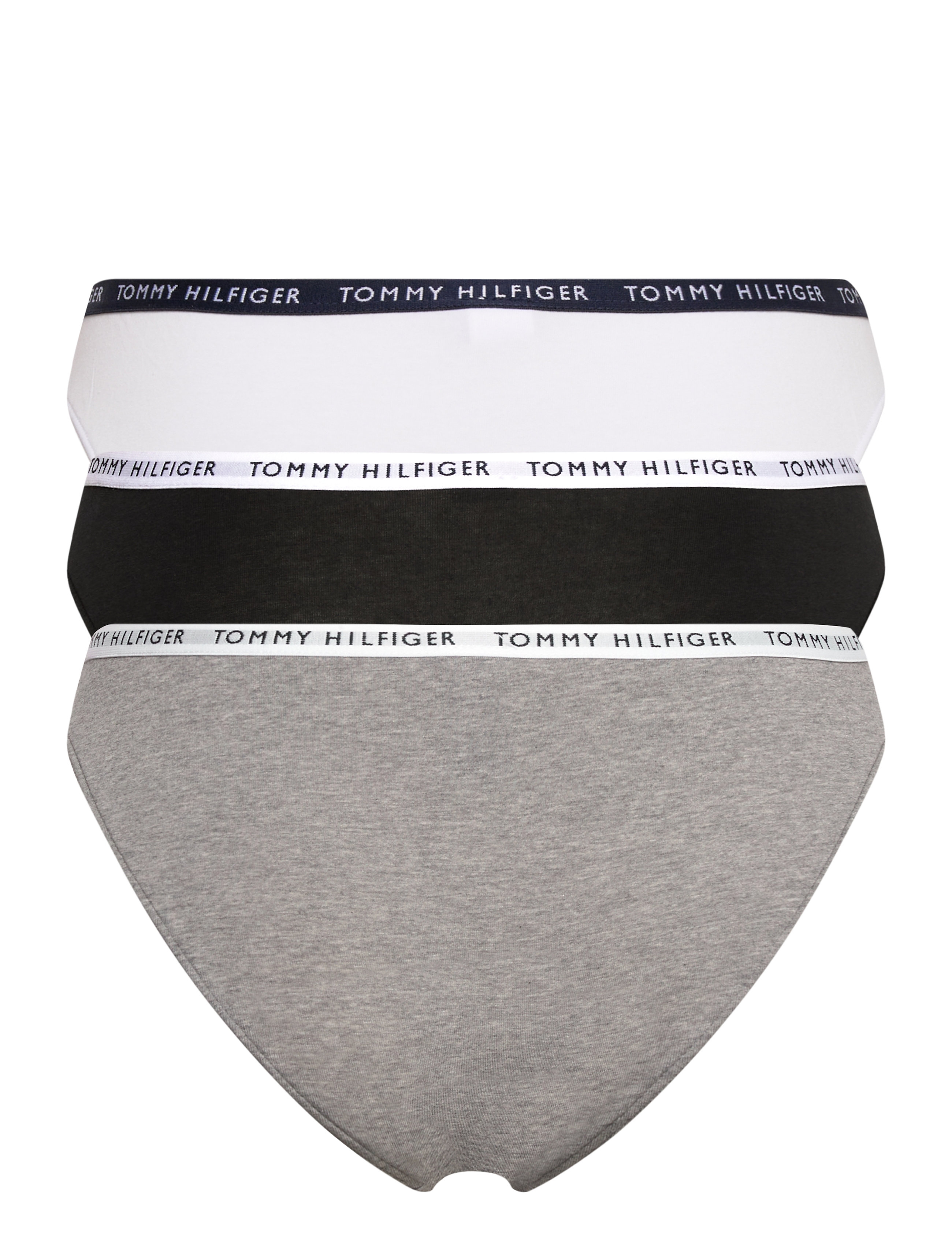 Tommy Hilfiger - 3P BIKINI - medium grey htr white black - 4