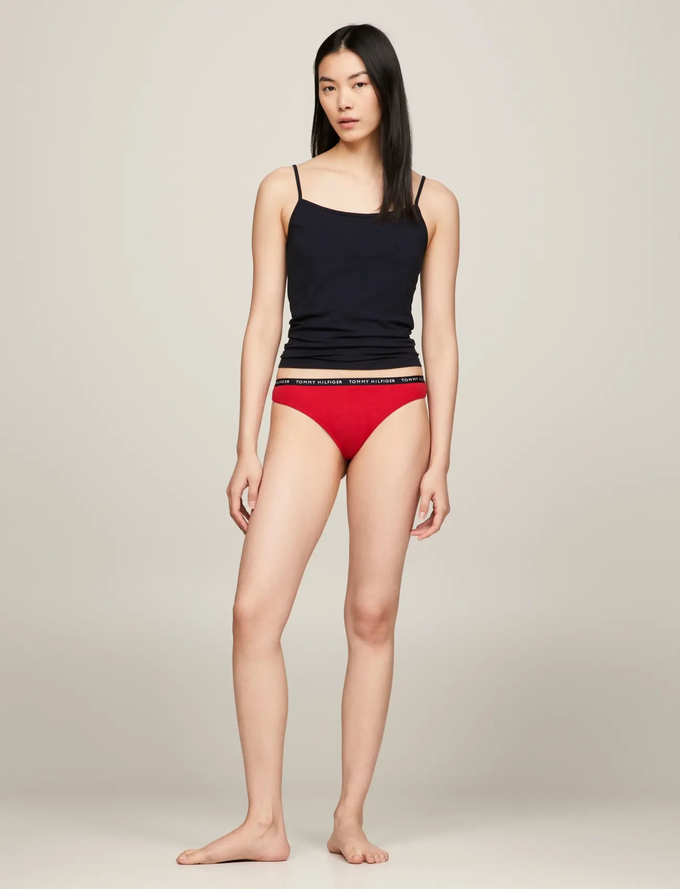 Tommy Hilfiger 3P THONG - Tommy Hilfiger - WHITE DESERT SKY PRIMARY RED / white