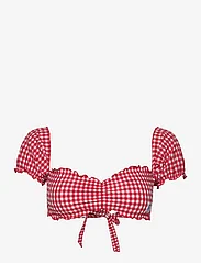 Tommy Hilfiger - BANDEAU - bandeau bikini - primary red and white gingham - 0