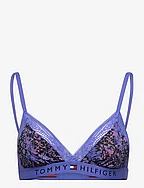 UNLINED LACE TRIANGLE PRINT - IRIS BLUE WILDFLOWERS