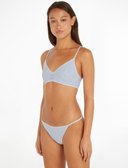 Tommy Hilfiger - TRIANGLE  BRALETTE - trīsstūra bikini augšiņa - wsw seersucker indigo blue/ white - 2