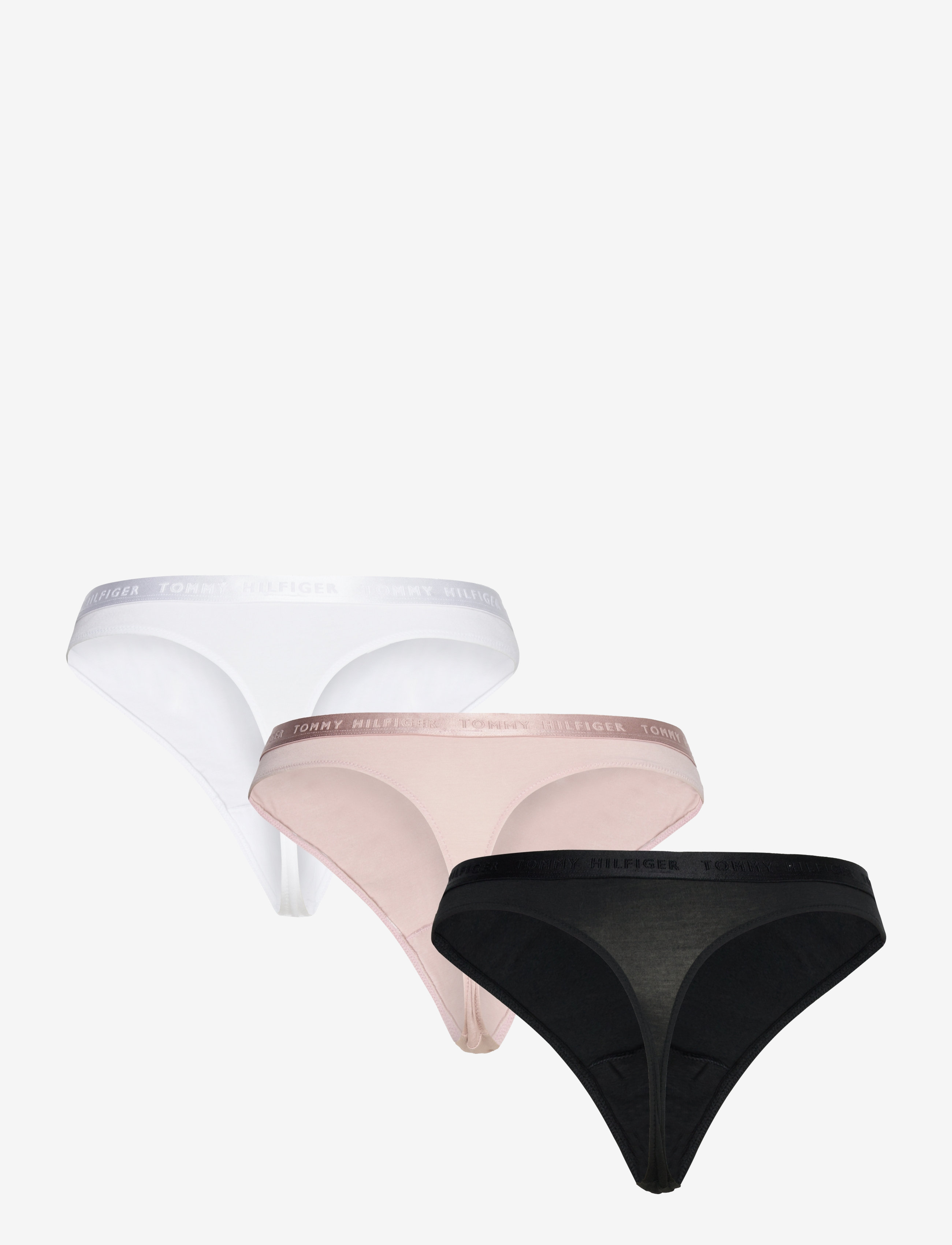 Tommy Hilfiger - 3 PACK THONG (EXT SIZES) - black/balanced beige/white - 2