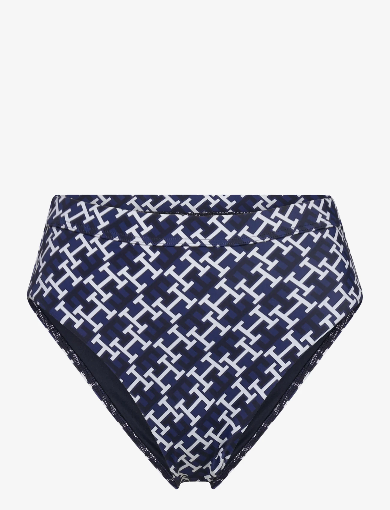 Tommy Hilfiger - HIGH WAIST CHEEKY BIKINI PRINT - bikinibroekjes met hoge taille - muw amd monogram navy white - 0