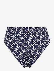 Tommy Hilfiger - HIGH WAIST CHEEKY BIKINI PRINT - bikinibroekjes met hoge taille - muw amd monogram navy white - 1