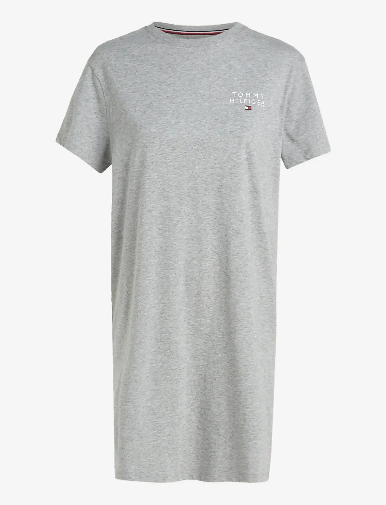 Tommy Hilfiger - SHORT SLEEVE T-SHIRT DRESS - nattlinnen - light grey heather - 1