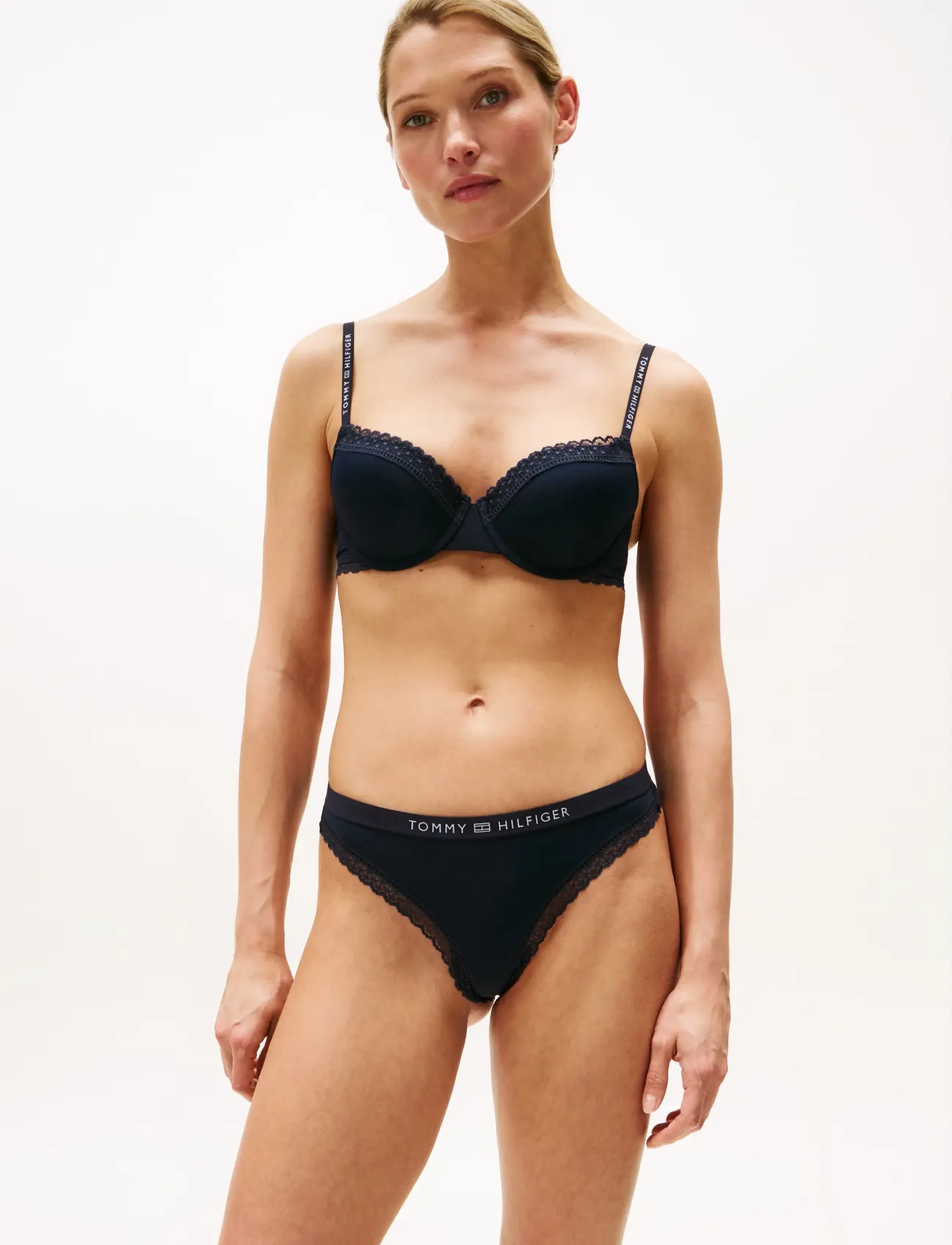 Tommy Hilfiger Demi-Bra, Kvinder, Demi-Bh, Sort, Str: 80 C