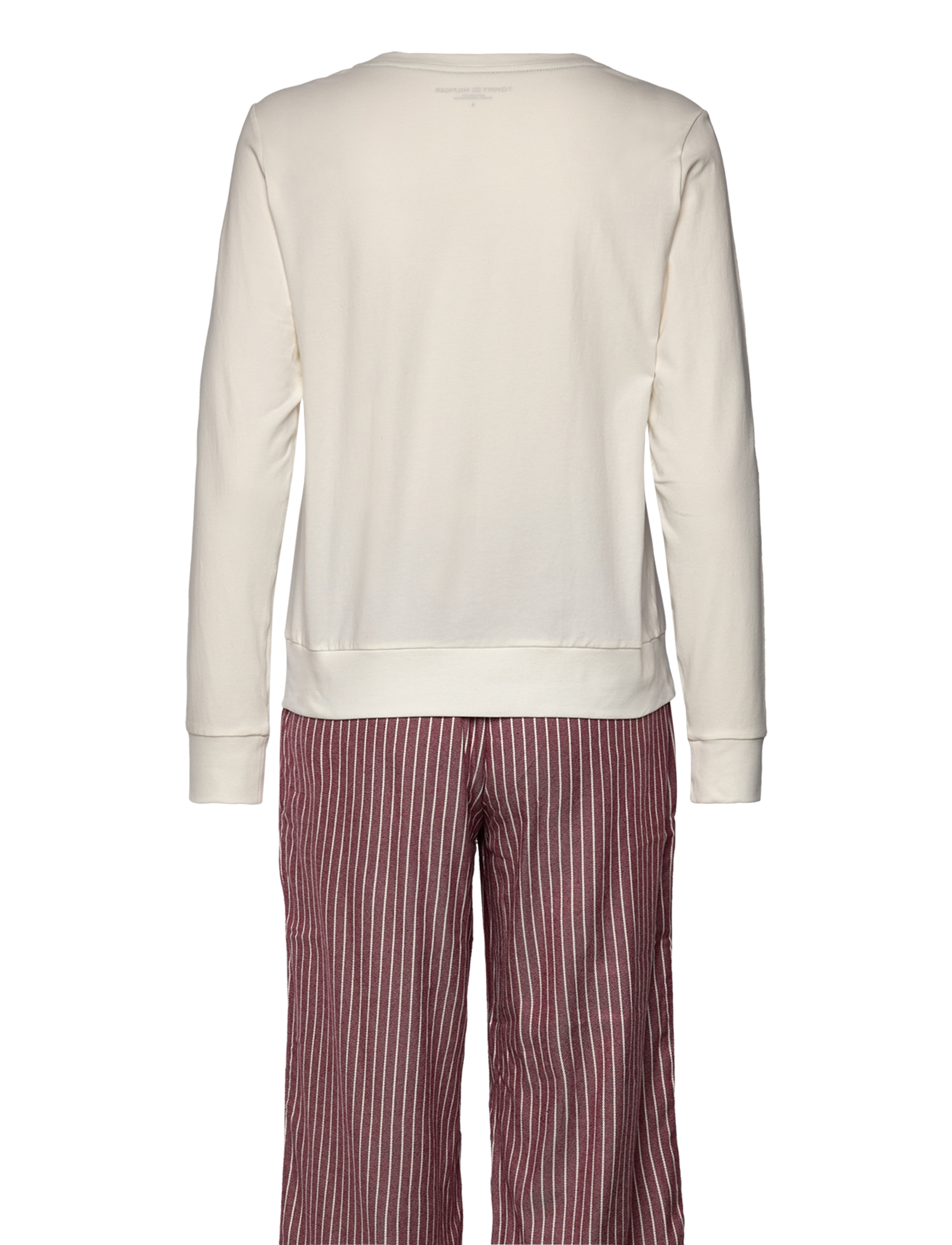 Tommy Hilfiger - GIFT PYJ FLANNEL PANTS & SLIPPER - ivory/pinstripe rouge - 2
