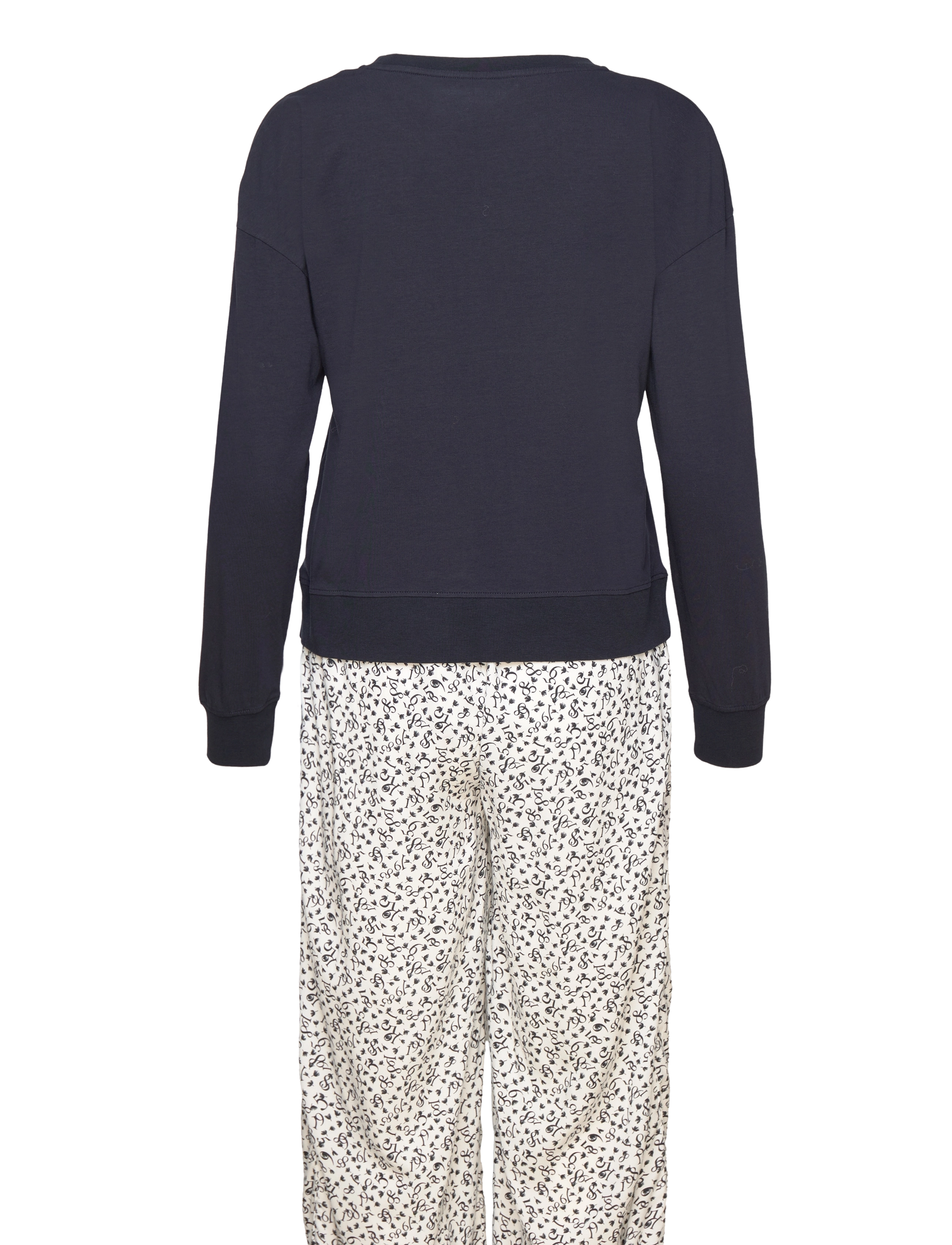 Tommy Hilfiger - PYJ SET LONG SLEEVE PRINT - desert sky/feather print ecru - 1