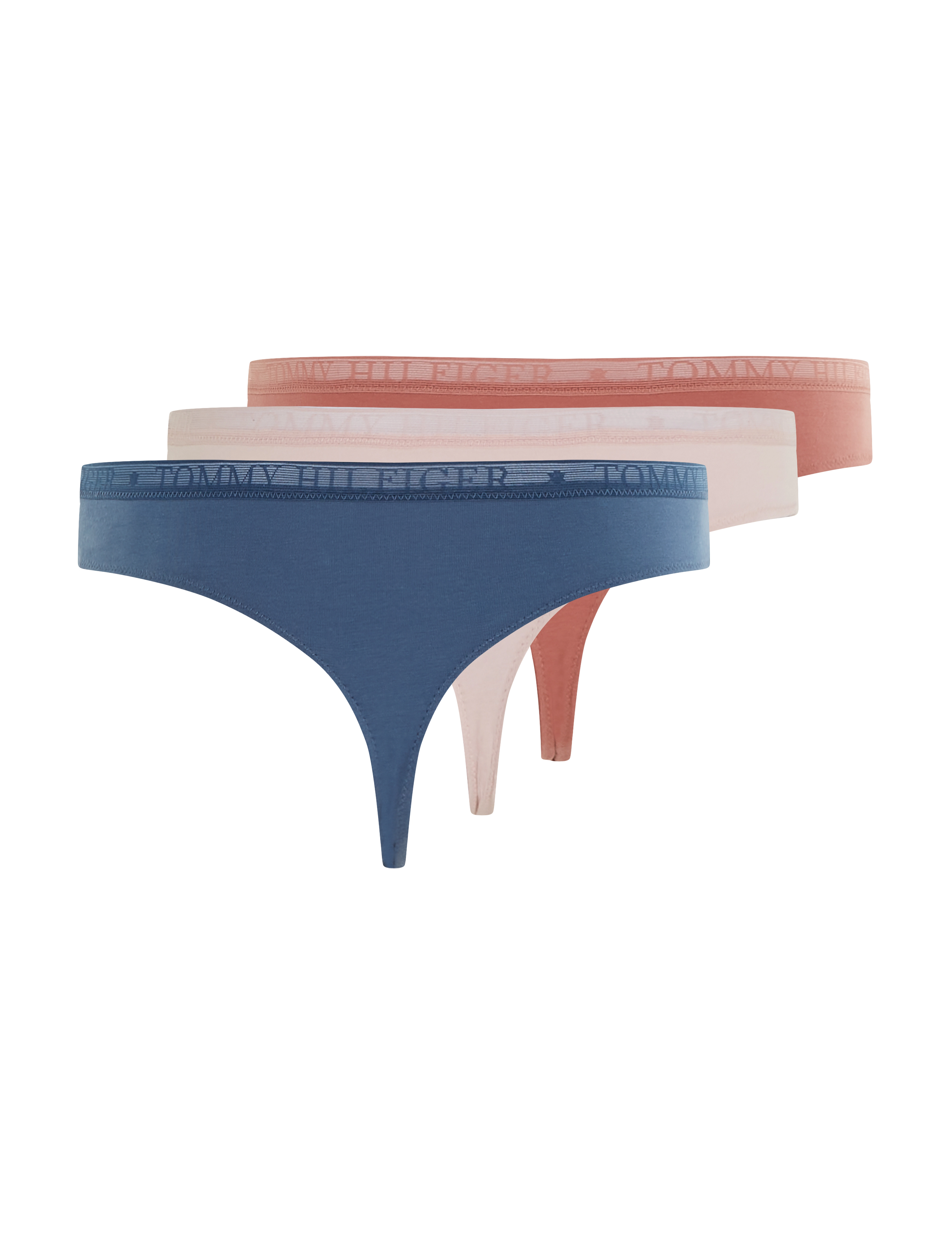 Tommy Hilfiger - 3P THONG - teaberry/iron blue/whimsy pink - 4
