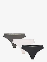 Tommy Hilfiger - 3P THONG (EXT SIZES) - stringit - pearly pink/dark ash/des sky - 0
