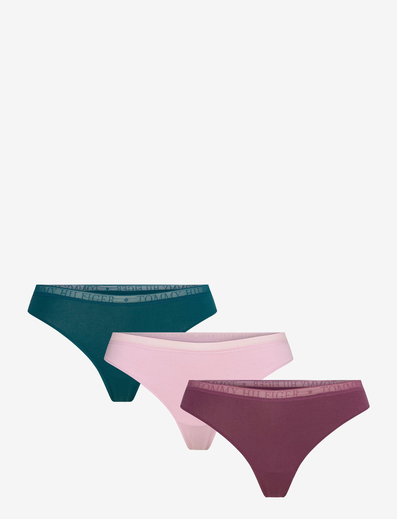Tommy Hilfiger - 3P THONG - stringid - breezy orchid/her plum/mid turq - 0