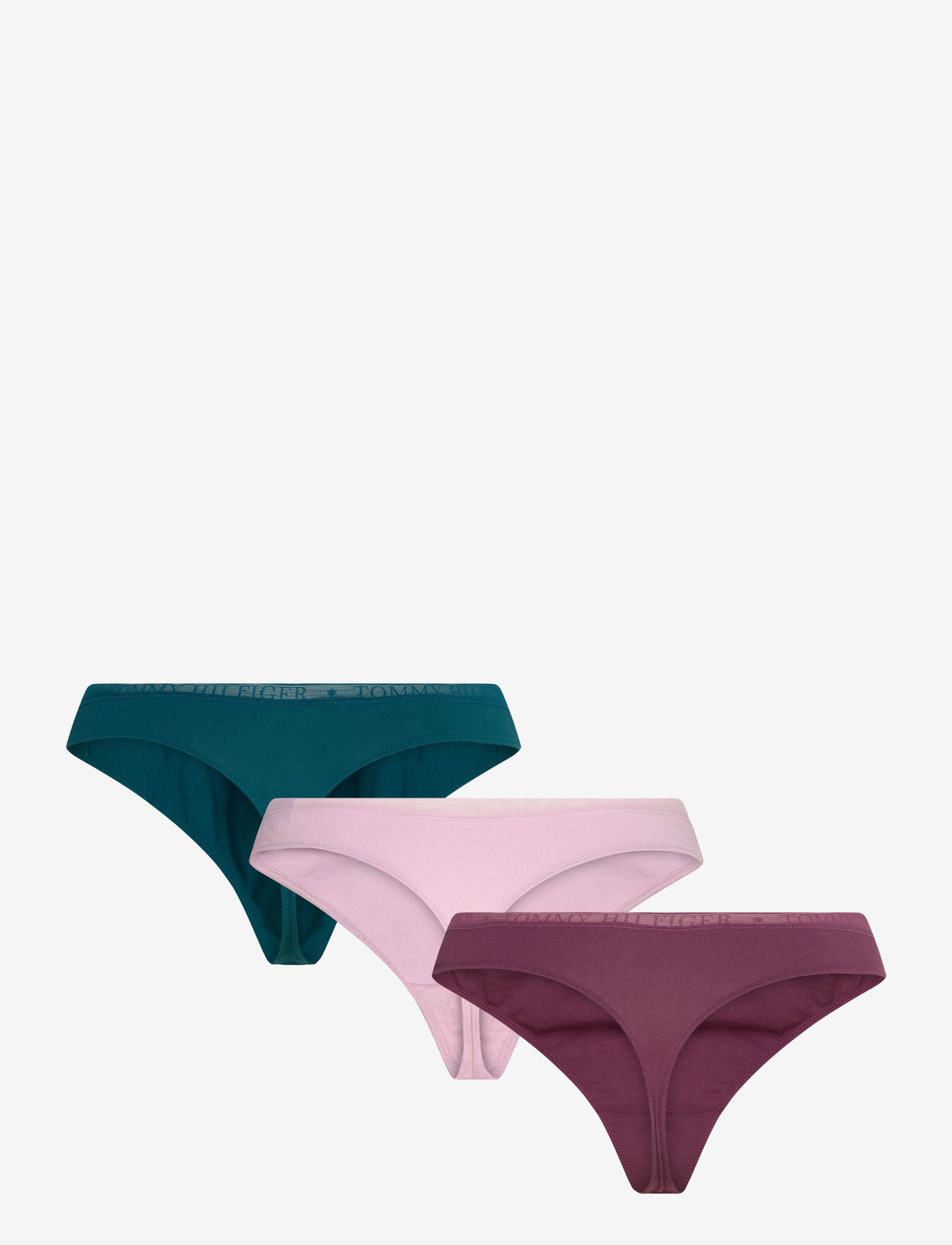 Tommy Hilfiger - 3P THONG - stringid - breezy orchid/her plum/mid turq - 2
