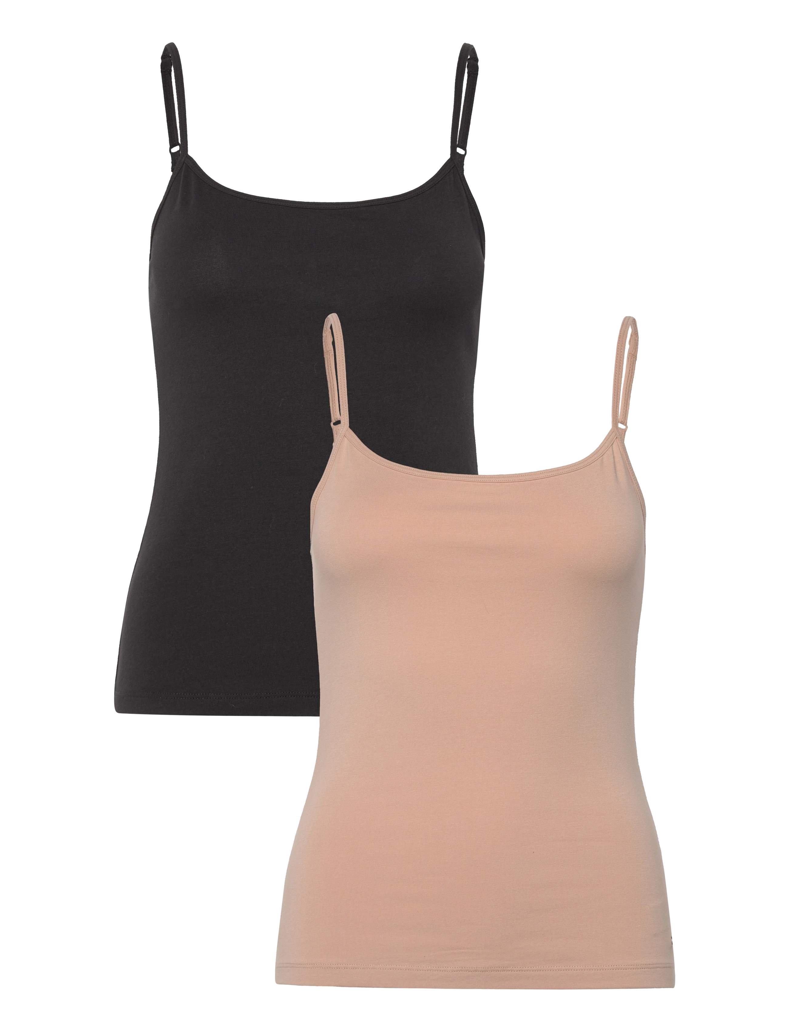 Tommy Hilfiger 2 Pack Cami, Kvinder, 2-Pak Cami Top, Beige, Str: XS