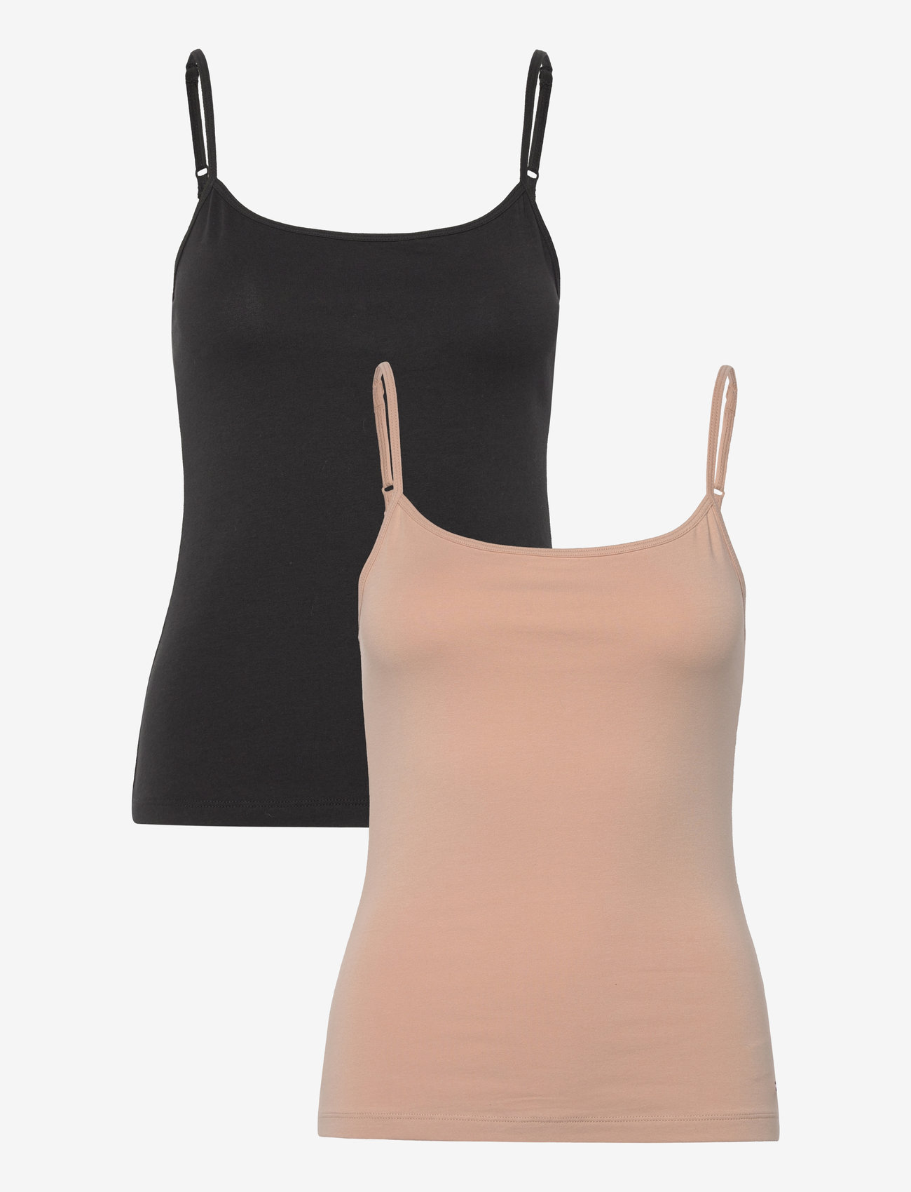 Tommy Hilfiger - 2 PACK CAMI - tanktops - black misty blush - 0