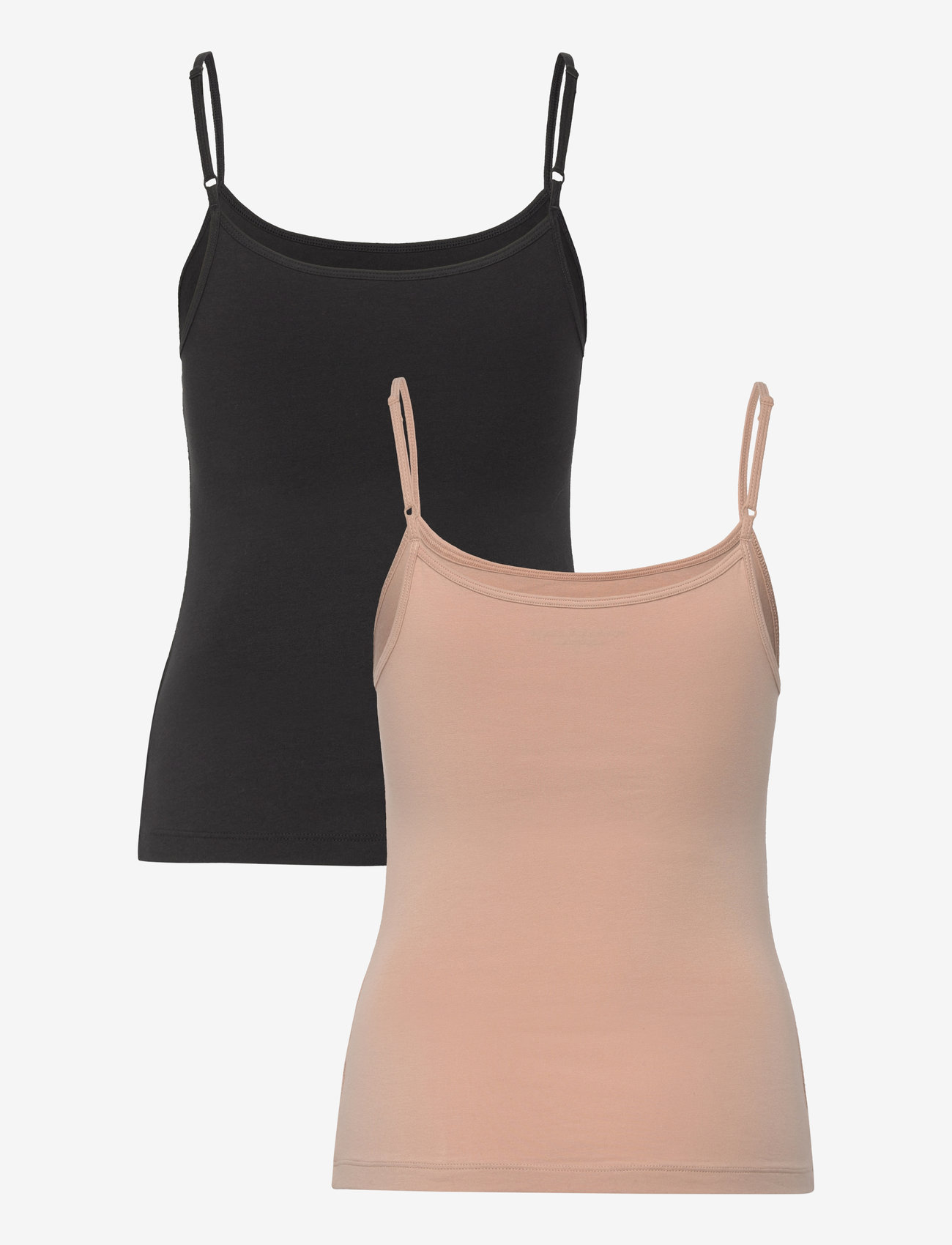 Tommy Hilfiger - 2 PACK CAMI - tanktops - black misty blush - 2
