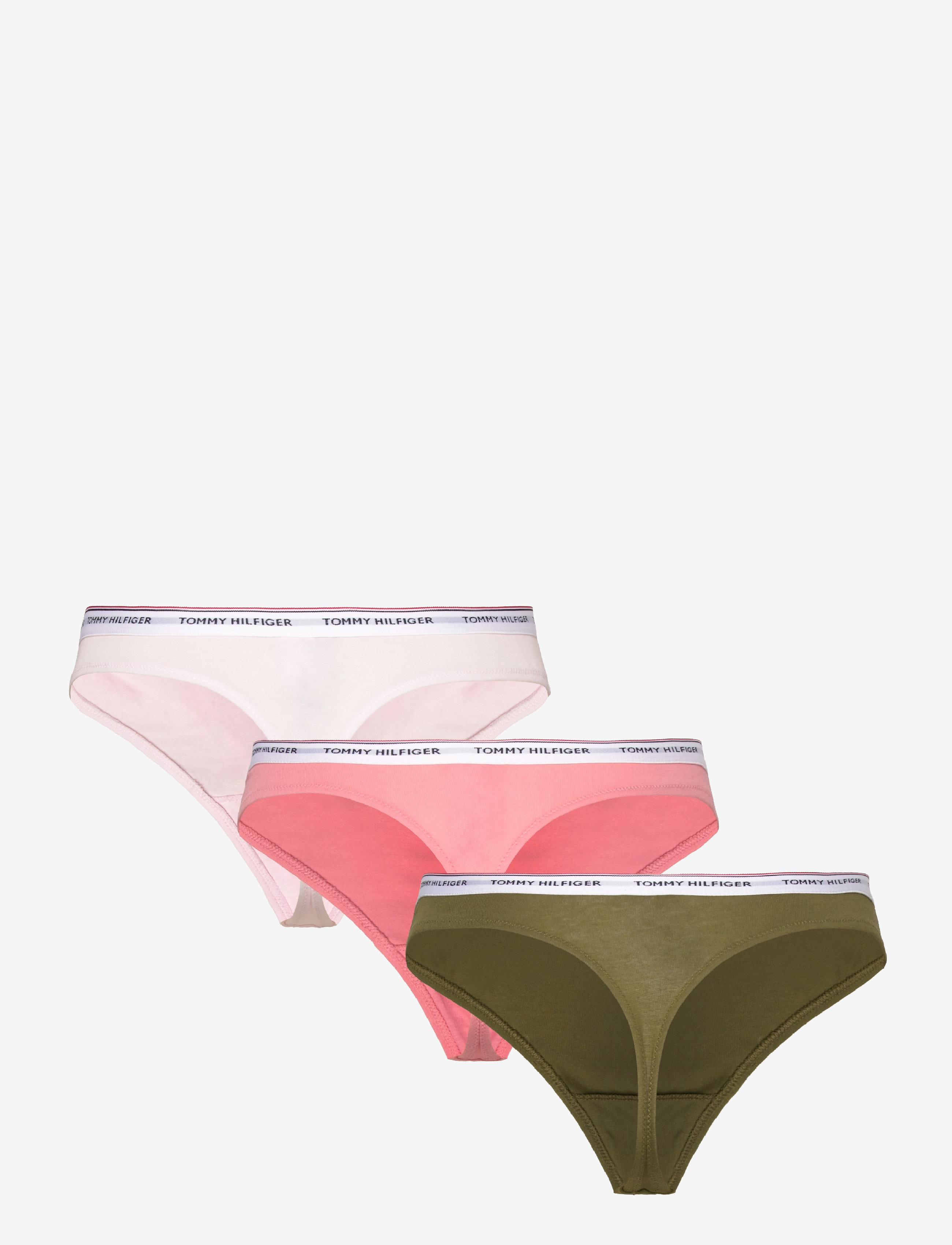 Tommy Hilfiger - 3 PACK THONG (EXT SIZES) - flora pink/putting green/light pink - 2