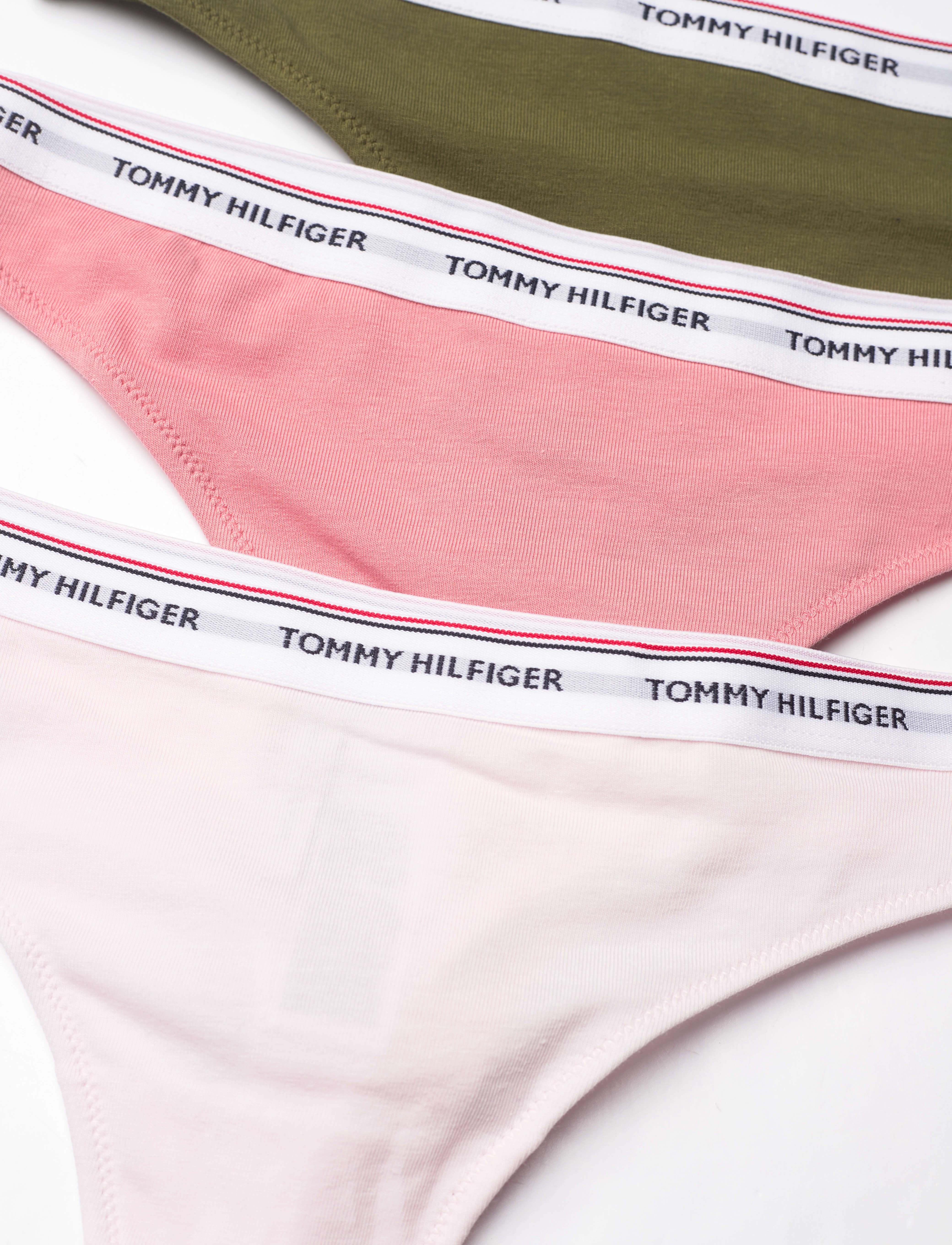 Tommy Hilfiger - 3 PACK THONG (EXT SIZES) - flora pink/putting green/light pink - 1