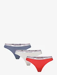 Tommy Hilfiger - 3 PACK THONG (EXT SIZES) - laagste prijzen - daring scarlet/starlight/iron blue - 0