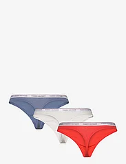 Tommy Hilfiger - 3 PACK THONG (EXT SIZES) - laagste prijzen - daring scarlet/starlight/iron blue - 2