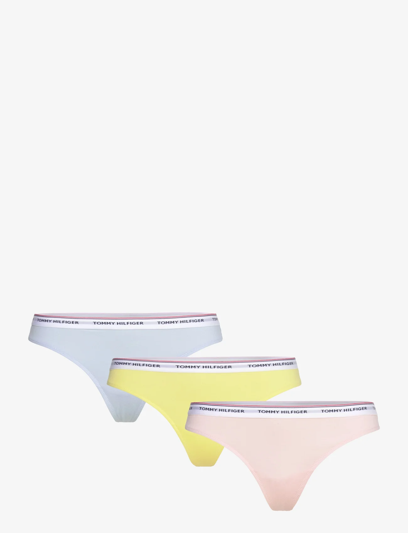 Tommy Hilfiger - 3 PACK THONG (EXT SIZES) - die niedrigsten preise - whimsy pink/yellow tulip/b blue - 0
