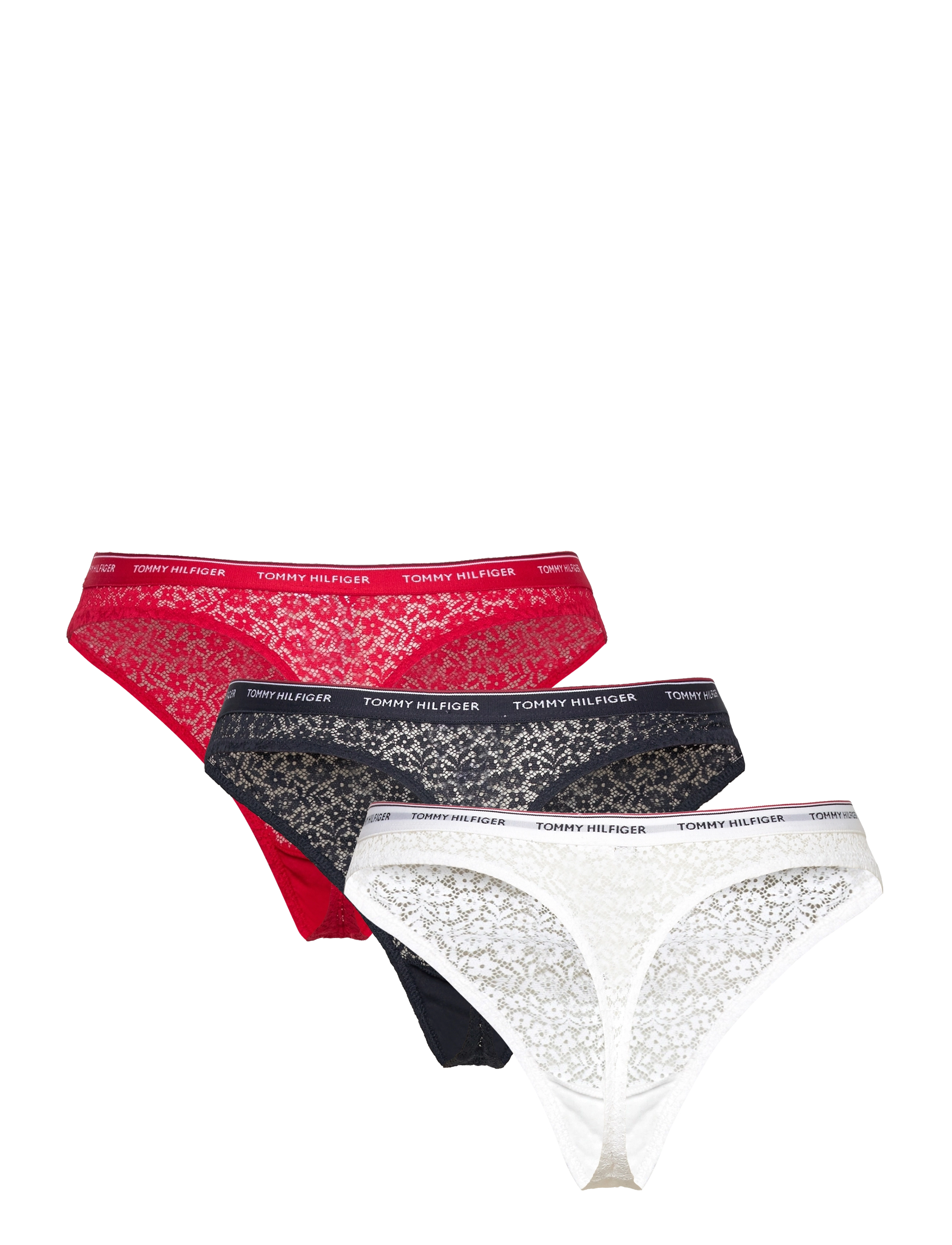 Tommy Hilfiger - 3 PACK THONG LACE - stringit - desert sky white primary red - 1