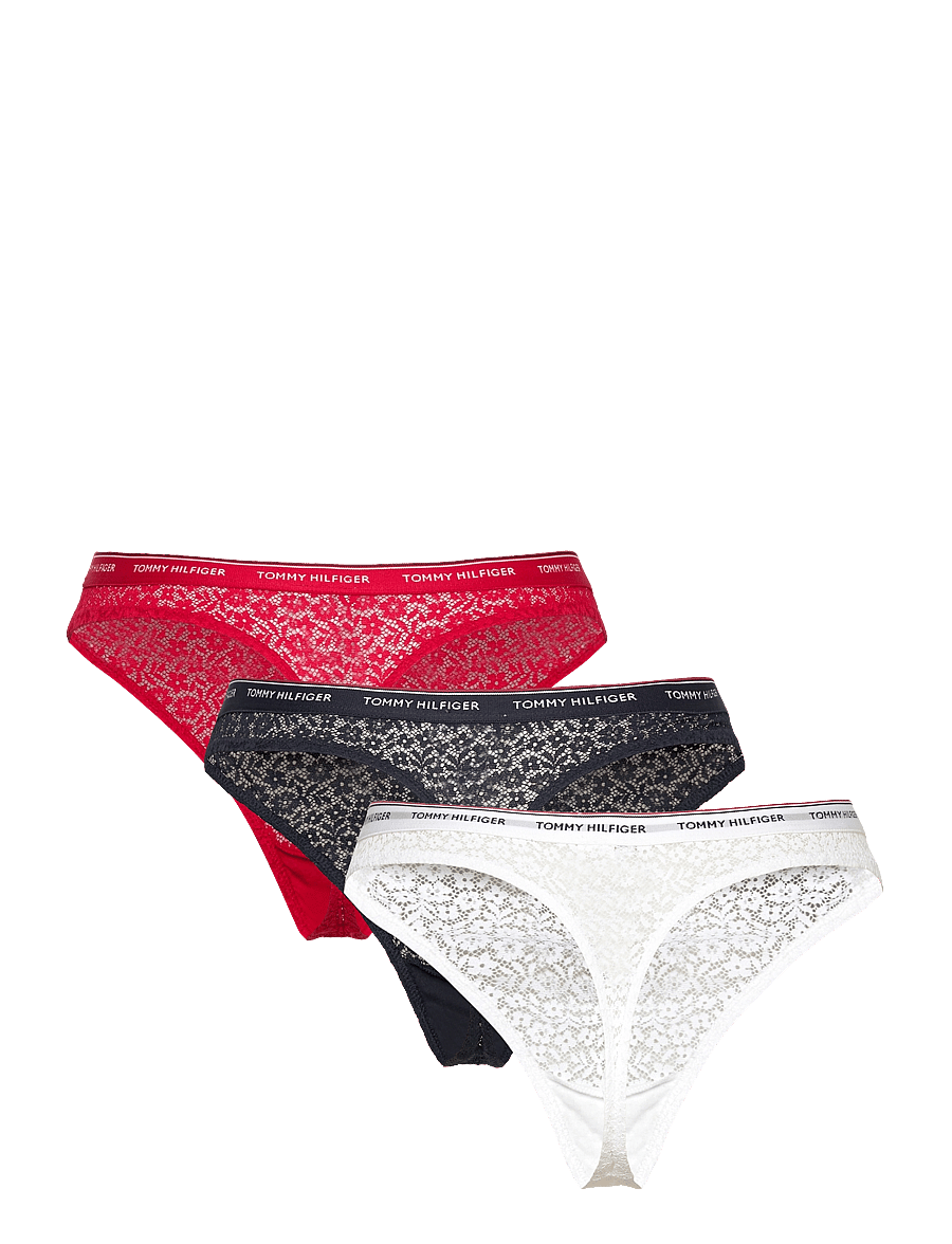 Tommy Hilfiger - 3 PACK THONG LACE - stringid - desert sky white primary red - 1
