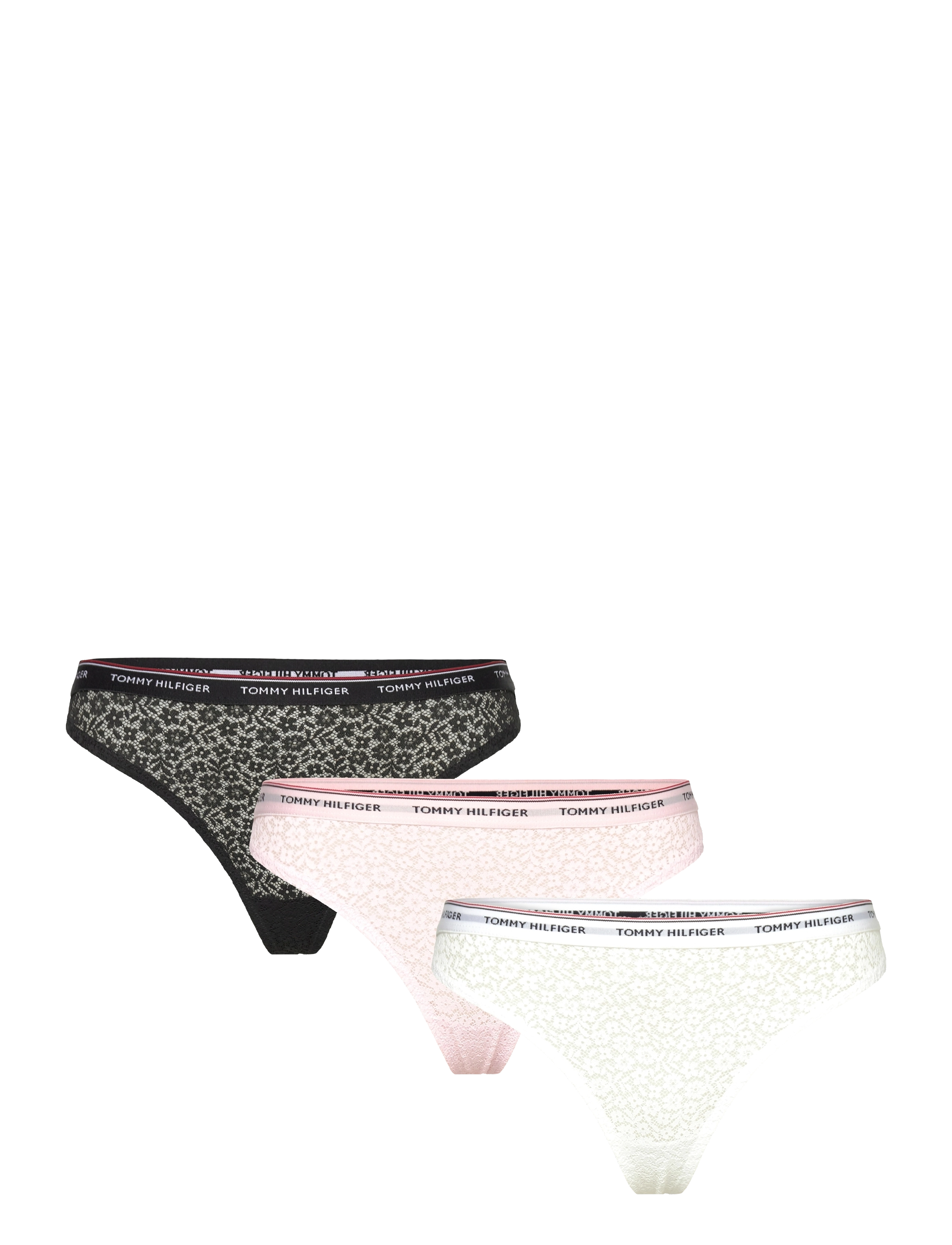 Tommy Hilfiger 3 Pack Thong Lace, XL, Multi/patterned, Trusser > G-Streng, Dame
