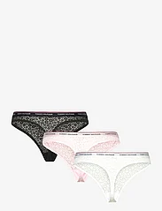 Tommy Hilfiger - 3 PACK THONG LACE - thongs - black/white/light pink - 2