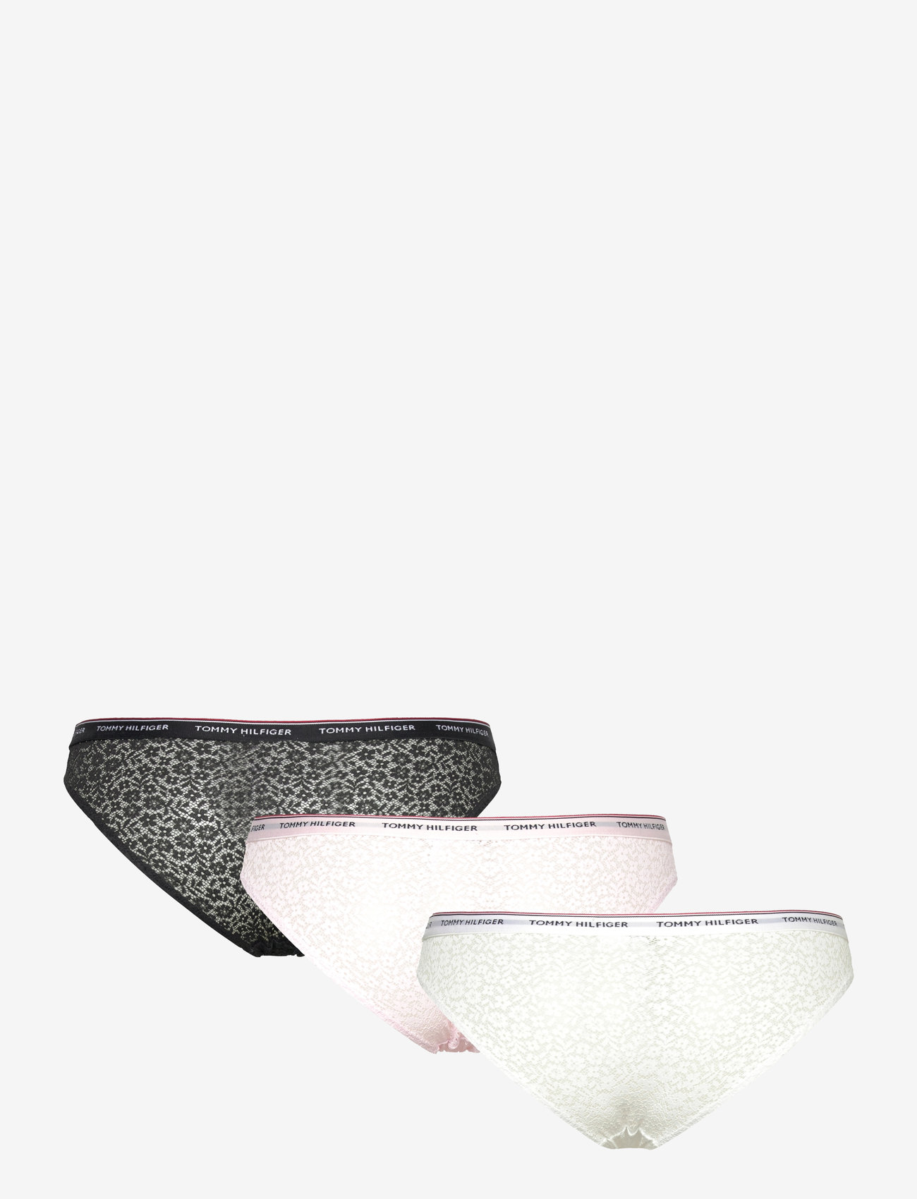 Tommy Hilfiger - 3 PACK BIKINI LACE - briefs - black white light pink - 2