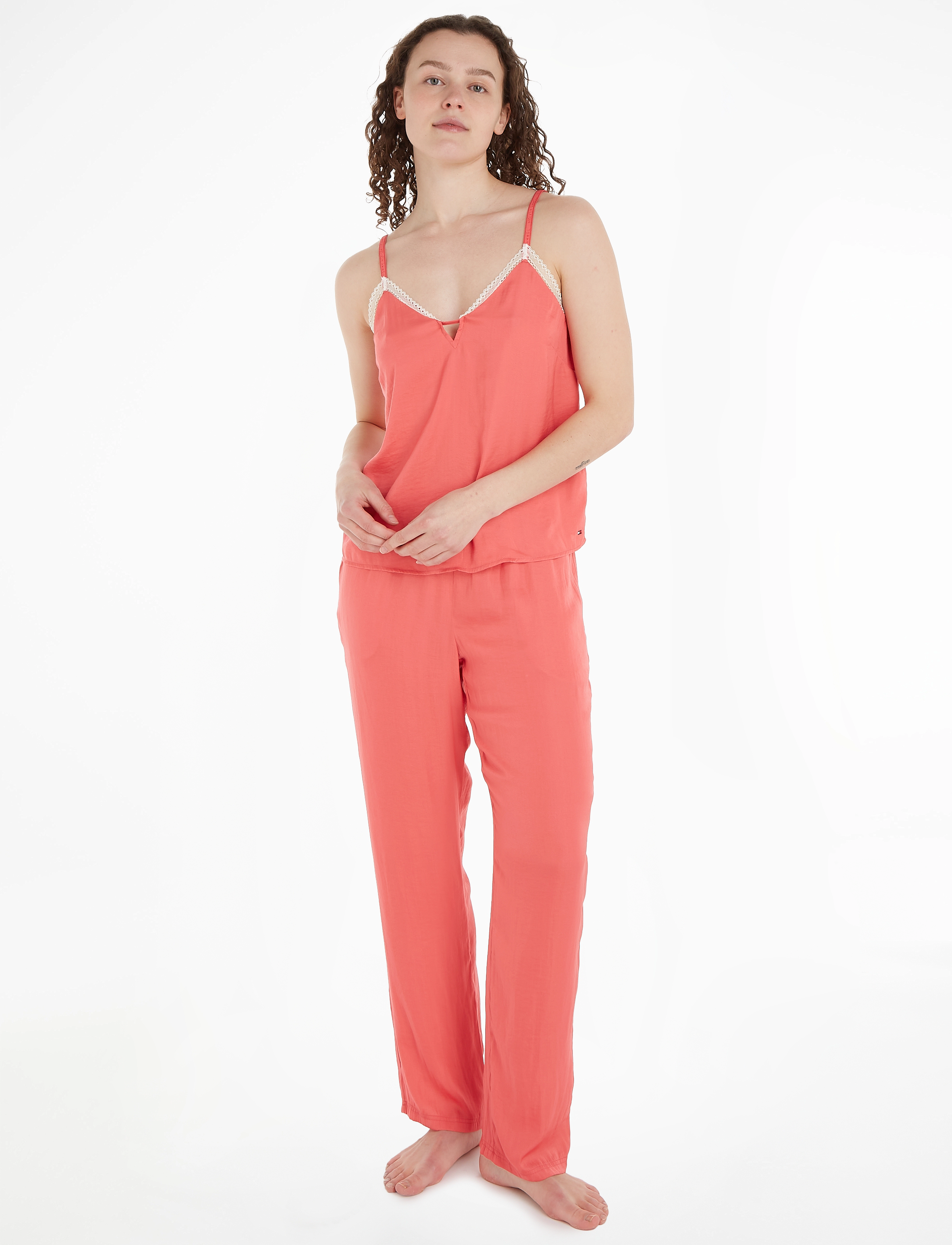 Tommy Hilfiger - CAMI & LONG PANTS SATIN - pink dawn - 1