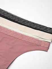 Tommy Hilfiger - 3P THONG - string - teaberry blossom/ivory/black - 2