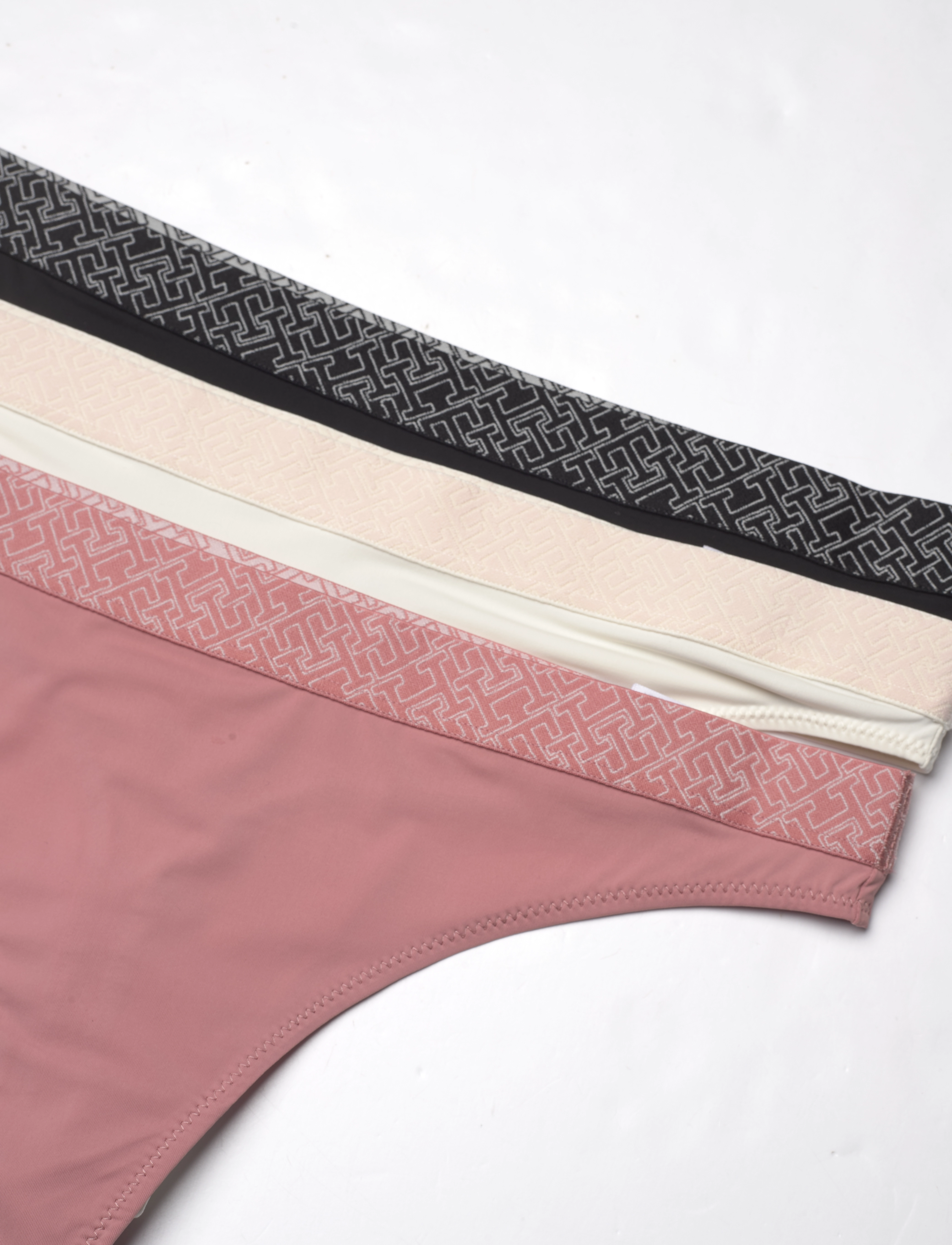 Tommy Hilfiger - 3P THONG - teaberry blossom/ivory/black - 2