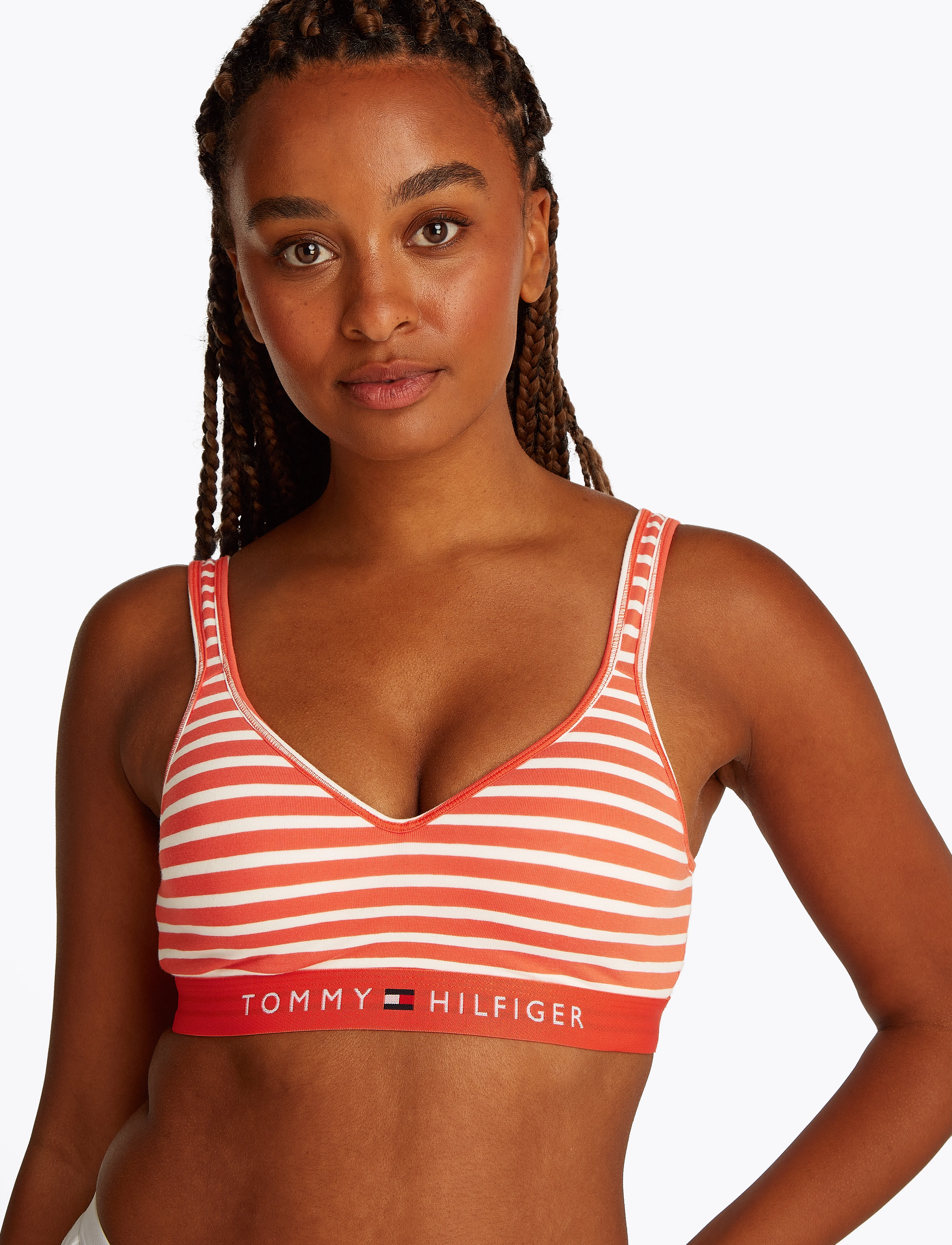 Tommy Hilfiger - BRALETTE LIFT PRINT - bløde bh'er - breton small brilliant orange - 2