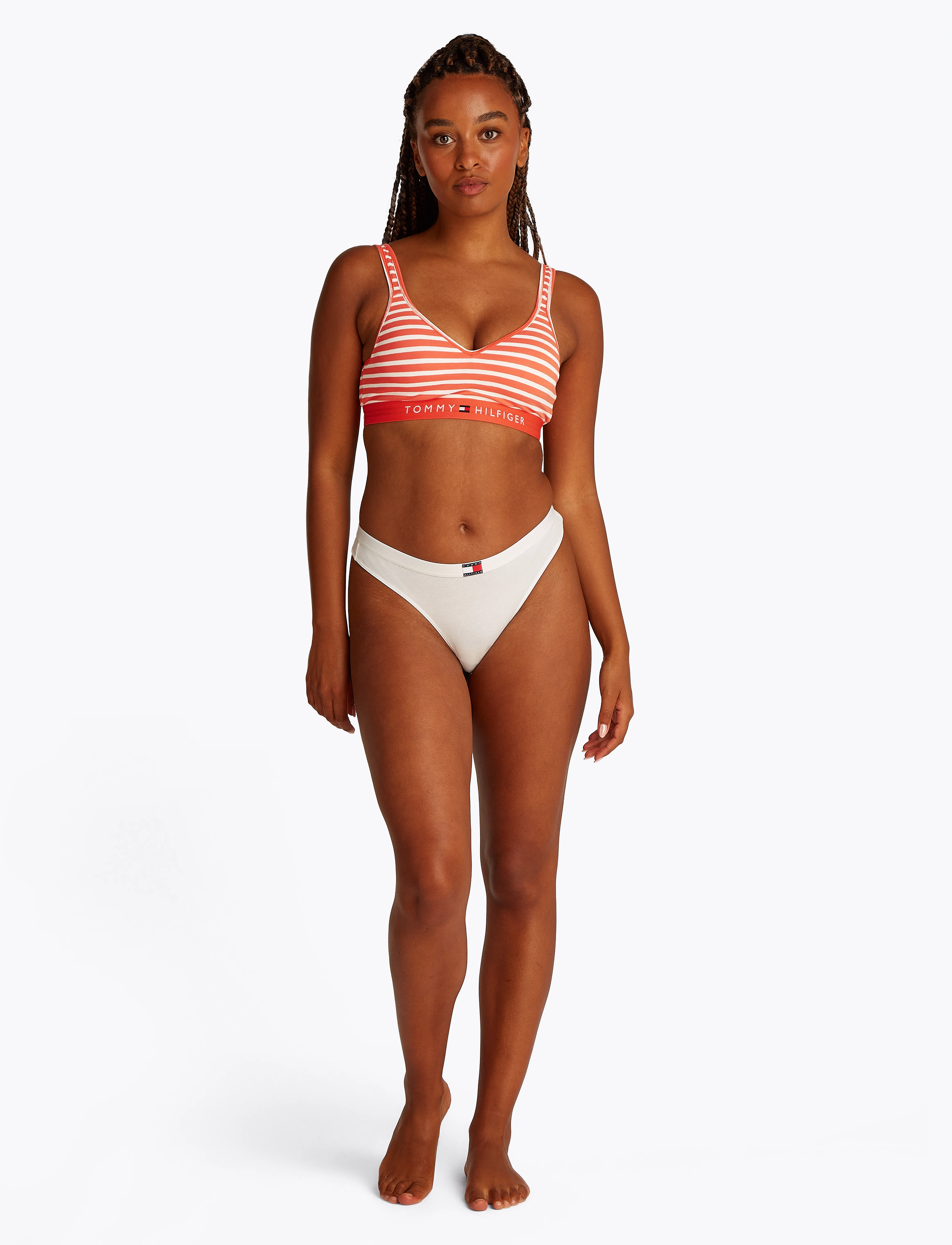 Tommy Hilfiger - BRALETTE LIFT PRINT - bløde bh'er - breton small brilliant orange - 3