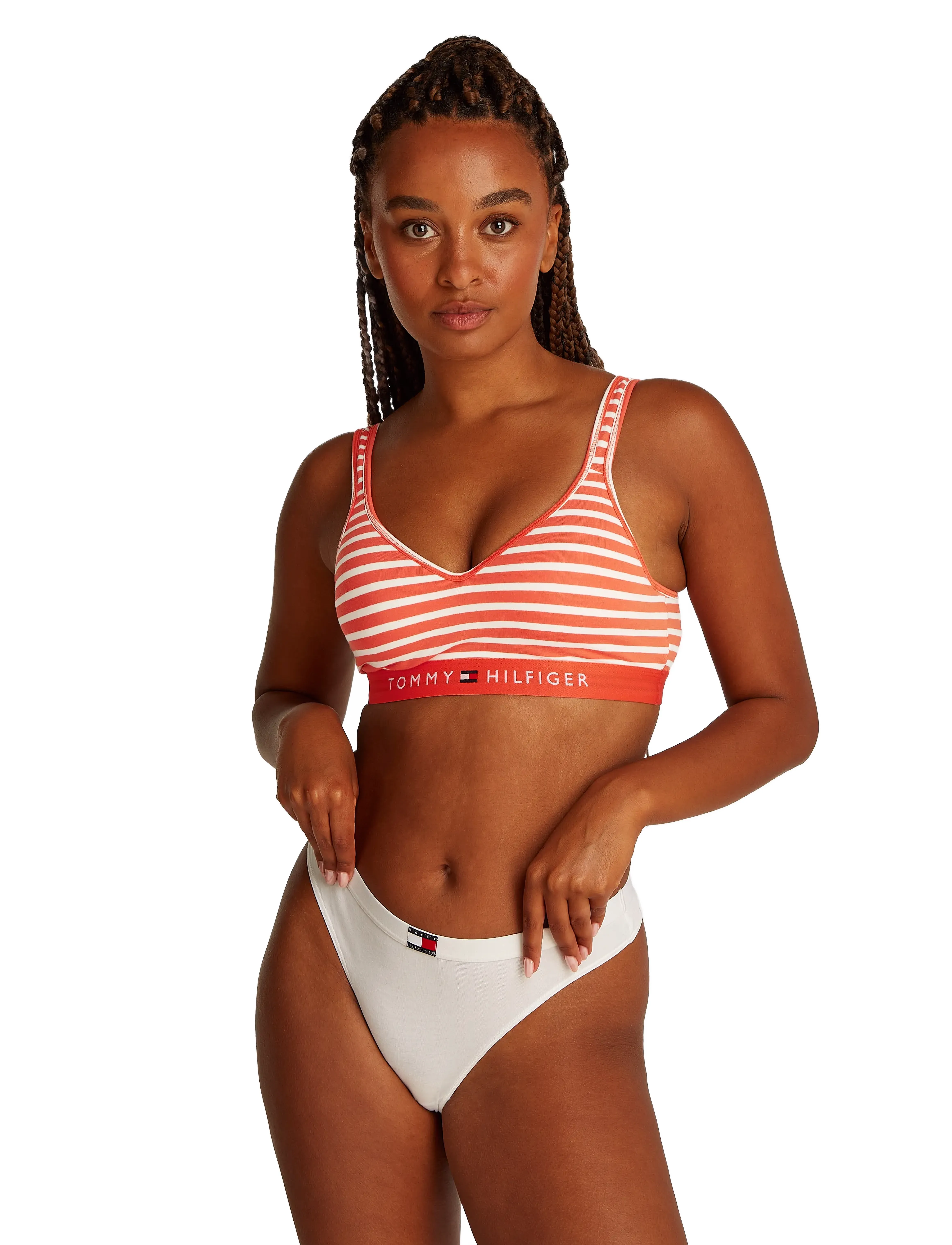 Tommy Hilfiger - BRALETTE LIFT PRINT - bløde bh'er - breton small brilliant orange - 4