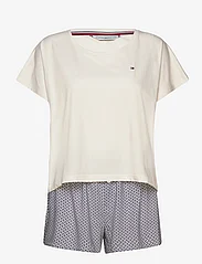 Tommy Hilfiger - SS PYJ SET WOVEN - birthday gifts - ivory / woven mini geo - 0