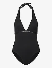 Tommy Hilfiger - HALTER ONE PIECE RP (EXT SIZES) - swimsuits - black - 0