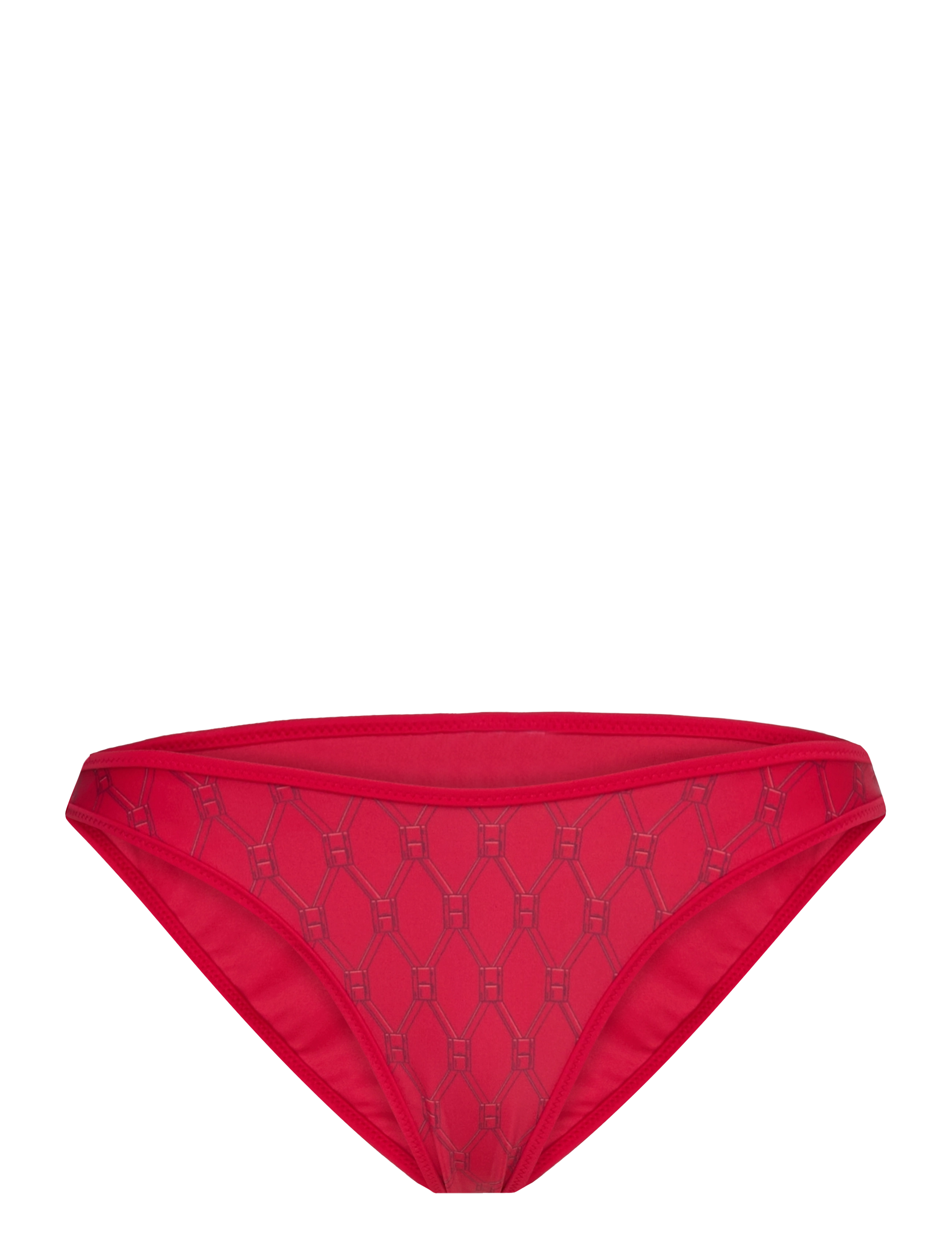 Tommy Hilfiger CHEEKY HIGH LEG BIKINI PRINT - Bikinis - DIAMOND FLAG RED PRINT / red