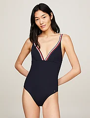 Tommy Hilfiger - TRIANGLE ONE PIECE RP - badedragter - desert sky - 2