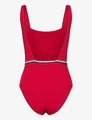 Tommy Hilfiger - SQUARE NECK ONE PIECE - baddräkter - primary red - 1