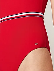 Tommy Hilfiger - SQUARE NECK ONE PIECE - badeanzüge - primary red - 3