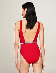 Tommy Hilfiger - SQUARE NECK ONE PIECE - baddräkter - primary red - 5