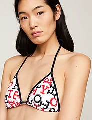 Tommy Hilfiger - TRIANGLE RP EMBROIDERED - driehoekige bikini - spell out red / desert sky - 3
