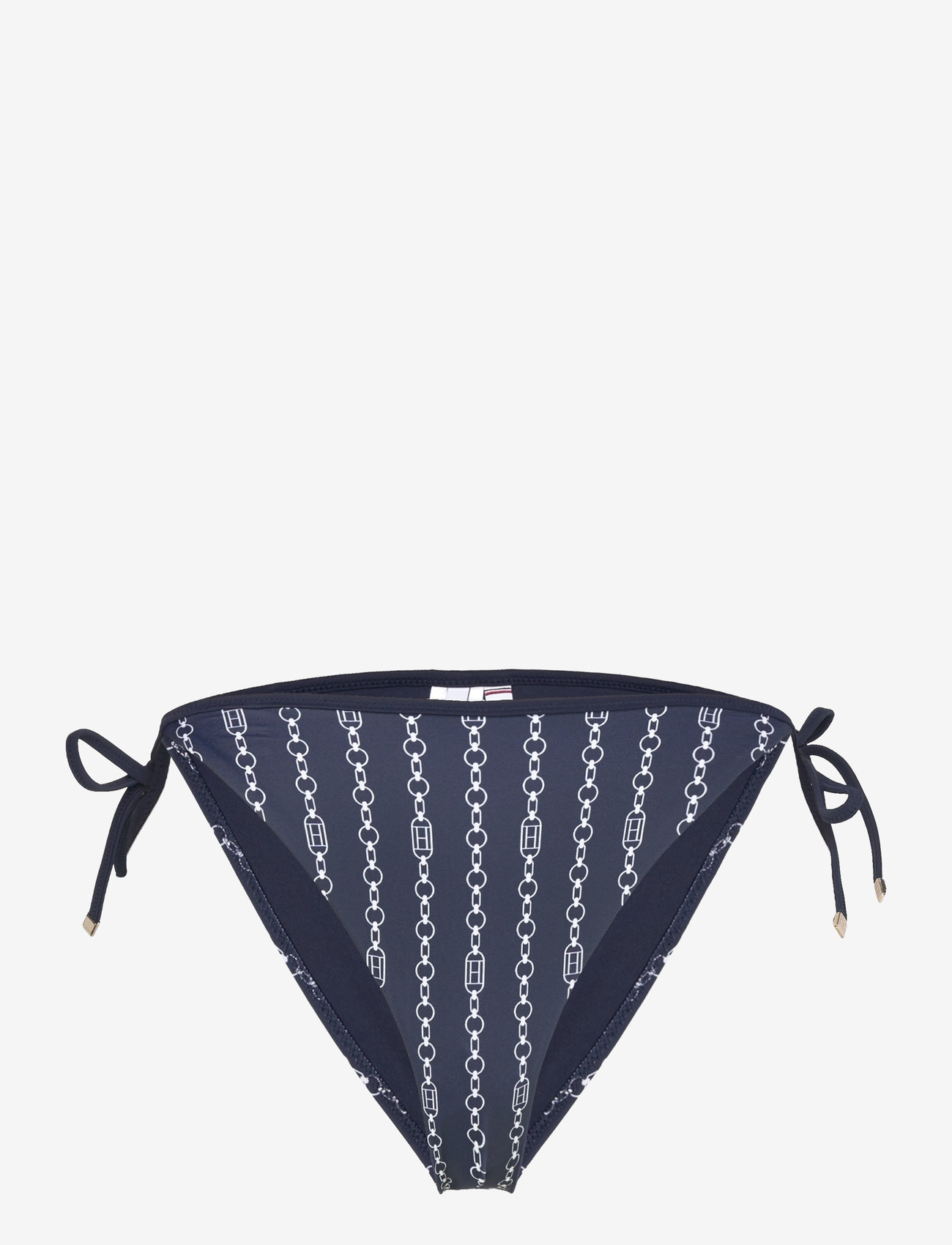 Tommy Hilfiger - CHEEKY STRING SIDE TIE PRINT - bikinis mit seitenbändern - flag chain dark night navy - 0