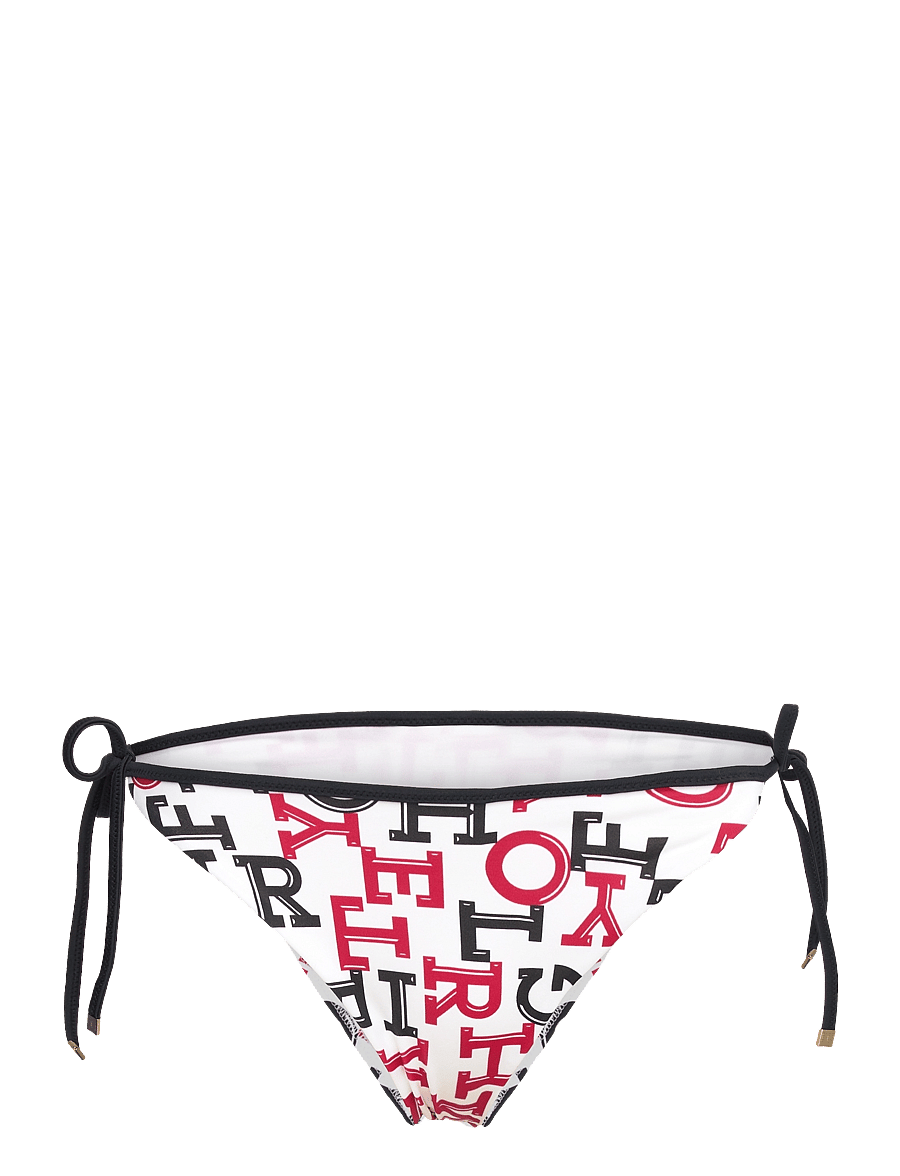 Tommy Hilfiger - CHEEKY STRING SIDE TIE PRINT - side tie bikinier - spell out red / desert sky - 1