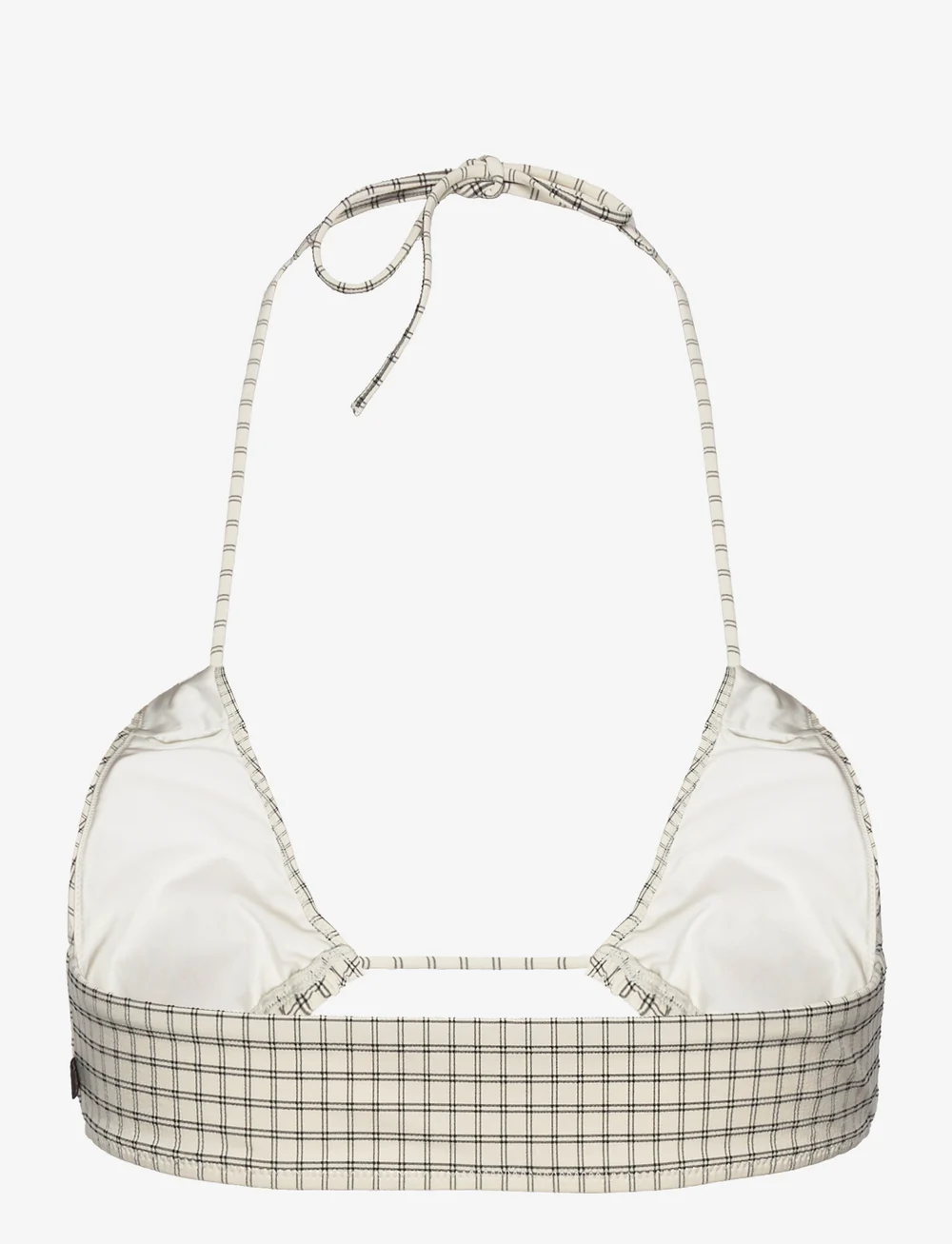 Tommy Hilfiger - HALTER BANDEAU RP - bandeau-bikinis - linear grid check ivory/black - 1