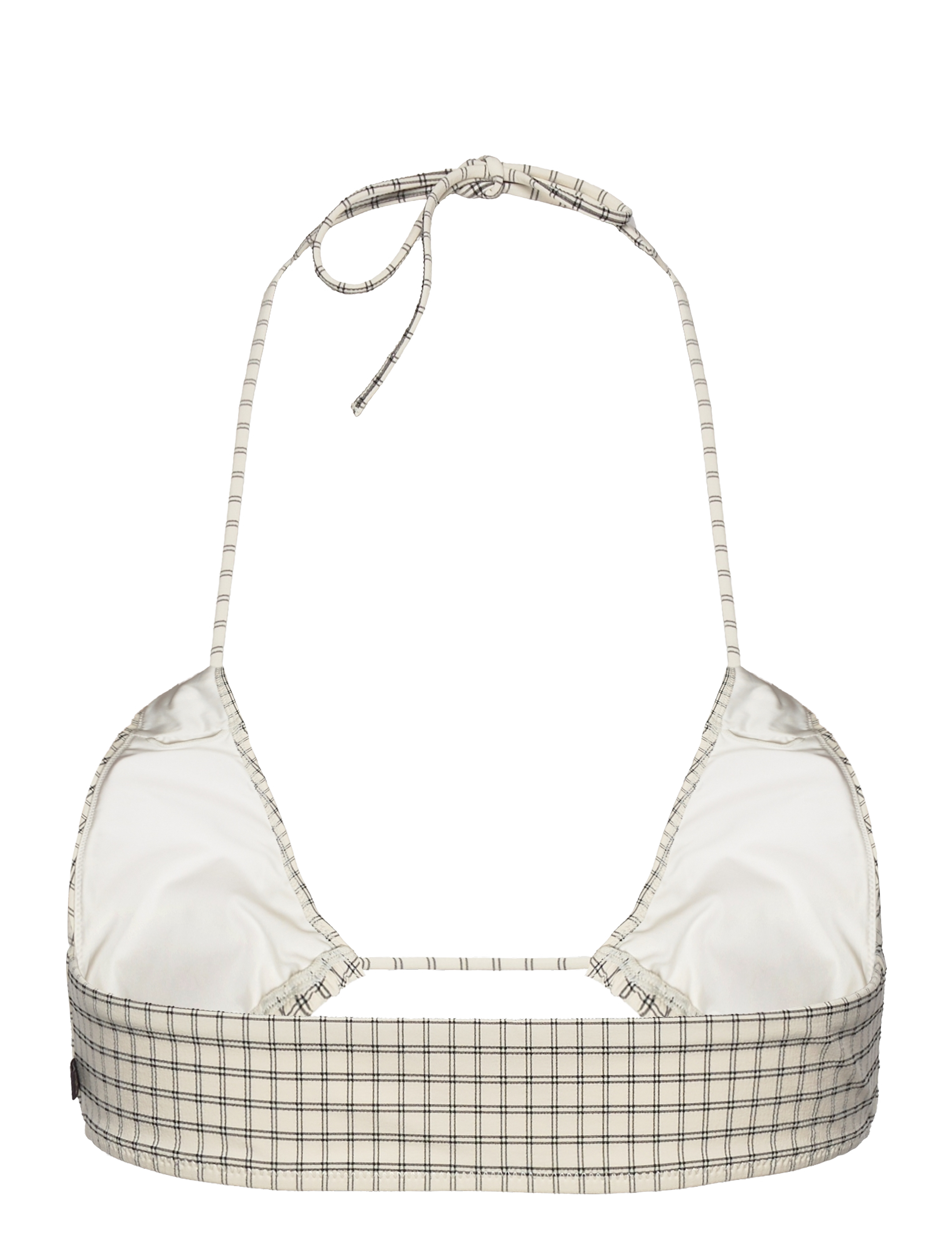 Tommy Hilfiger - HALTER BANDEAU RP - bandeau-bikini - linear grid check ivory/black - 1
